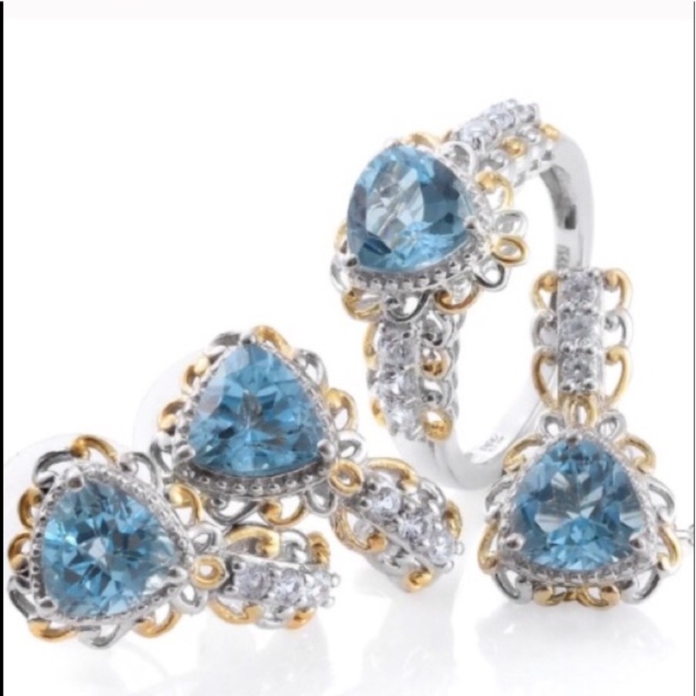 💎Electric Blue Topaz Pendant💎 - Picture 7 of 8